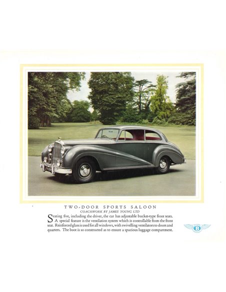 1951 BENTLEY MARK VI BROCHURE ENGELS