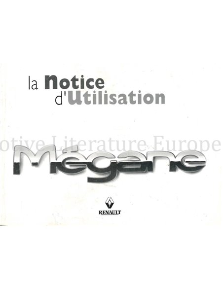 1999 RENAULT MEGANE INSTRUCTIEBOEKJE FRANS