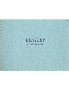 1960 BENTLEY CONTINENTAL BROCHURE ENGELS