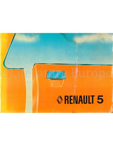 1979 RENAULT 5 BETRIEBSANLEITUNG NIEDERLÄNDISCH