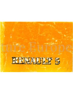 1981 RENAULT 5 BETRIEBSANLEITUNG NIEDERLÄNDISCH