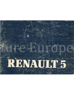 1985 RENAULT 5 OWNER'S MANUAL DUTCH