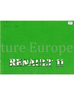 1986 RENAULT 11 INSTRUCTIEBOEKJE DUITS