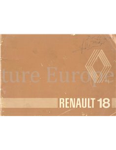 1980 RENAULT 18 OWNERS MANUAL DUTCH