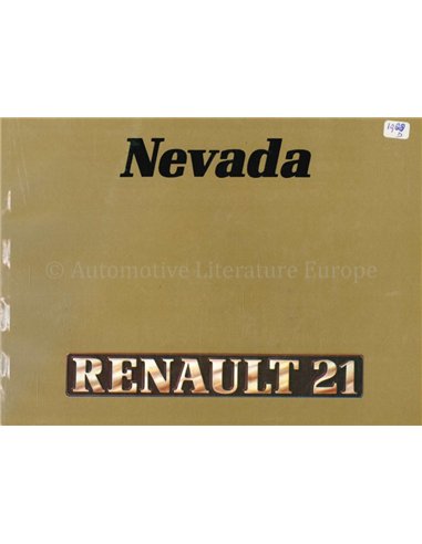 1988 RENAULT 21 NEVADA INSTRUCTIEBOEKJE DUITS