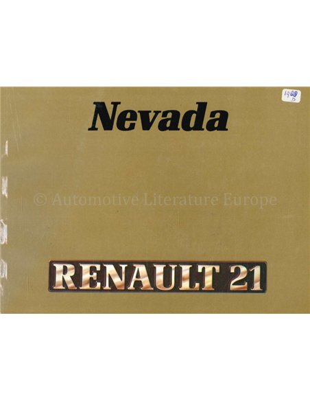 1988 RENAULT 21 NEVADA INSTRUCTIEBOEKJE DUITS