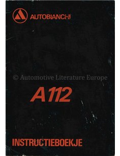 1970 AUTOBIANCHI A112 INSTRUCTIEBOEKJE NEDERLANDS