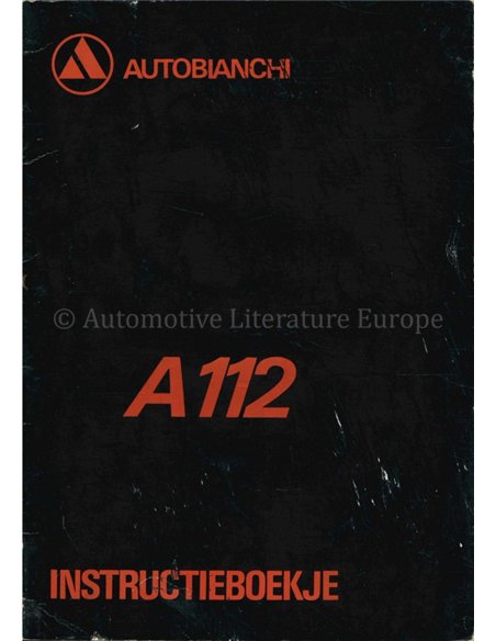1970 AUTOBIANCHI A112 BETRIEBSANLEITUNG NIEDERLÄNDISCH 