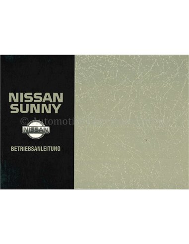 1995 NISSAN SUNNY INSTRUCTIEBOEKJE NEDERLANDS