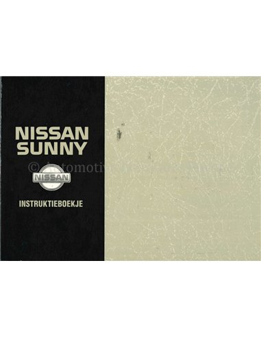 1993 NISSAN SUNNY INSTRUCTIEBOEKJE NEDERLANDS