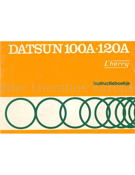 1974 DATSUN 100A | 120A (CHERRY) BETRIEBSANLEITUNG NIEDERLÄNDISCH