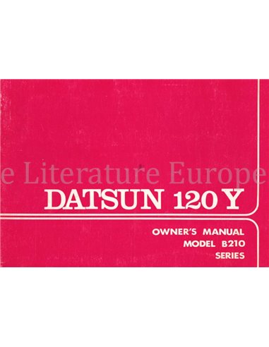 1974 DATSUN 120Y (B 210 SERIES) BETRIEBSANLEITUNG ENGLISCH