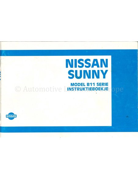 1984 NISSAN SUNNY OWNERS MANUAL DUTCH
