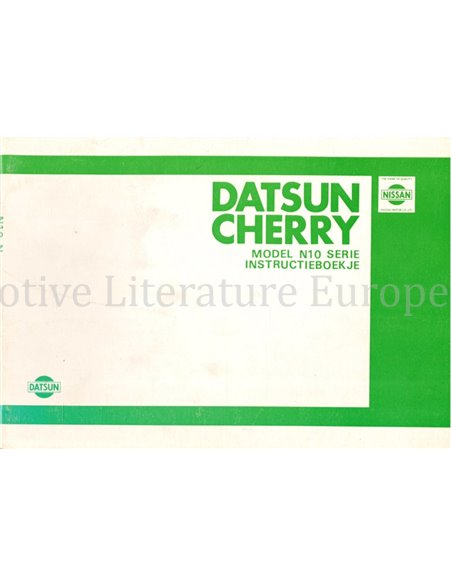 1981 DATSUN CHERRY (N10 SERIE) OWNERS MANUAL DUTCH