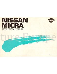 1989 NISSAN MICRA (K10 SERIE) OWNERS MANUAL GERMAN