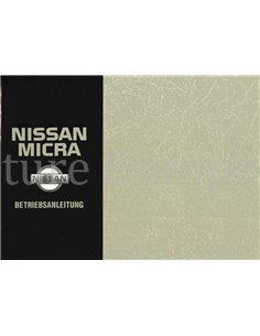 1994 NISSAN MICRA (K11 SERIE) OWNERS MANUAL GERMAN