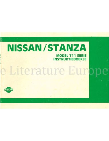1984 NISSAN STANZA (T11 SERIE) INSTRUCTIEBOEKJE NEDERLANDS