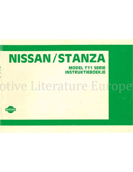 1984 NISSAN STANZA (T11 SERIE) OWNERS MANUAL DUTCH