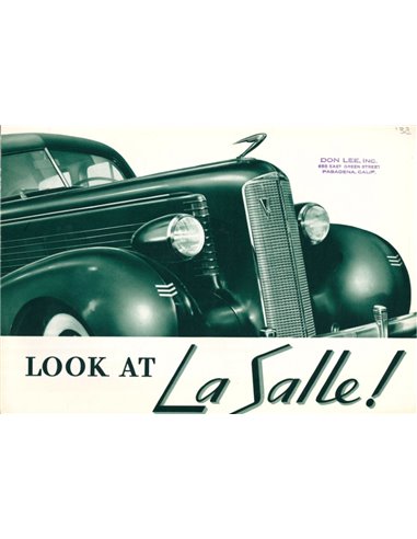 1937 LA SALLE V-8 BROCHURE ENGELS 