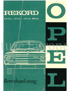 1966 OPEL REKORD 1.5 | 1.7 | 1.9 INSTRUCTIEBOEKJE DUITS