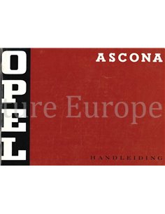 1971 OPEL ASCONA OWNERS MANUAL NEDERLANDS