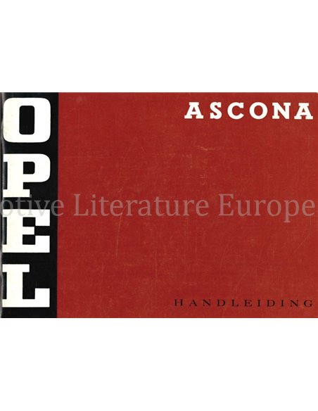 1971 OPEL ASCONA INSTRUCTIEBOEKJE NEDERLANDS