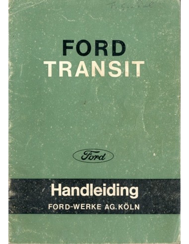 1965 FORD TRANSIT INSTRUCTIEBOEKJE NEDERLANDS
