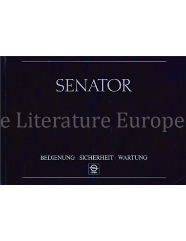 1987 OPEL SENATOR OWNERS MANUAL GERMAN