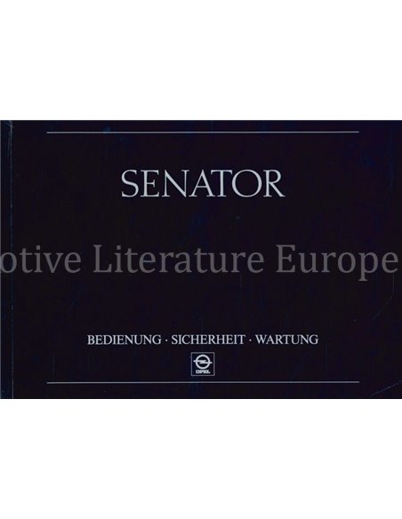 1987 OPEL SENATOR OWNERS MANUAL GERMAN