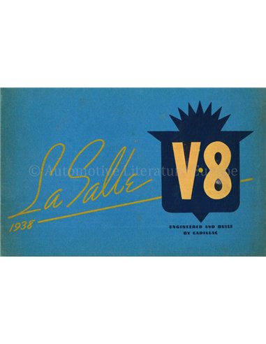 1938 LA SALLE V-8 BROCHURE ENGELS 
