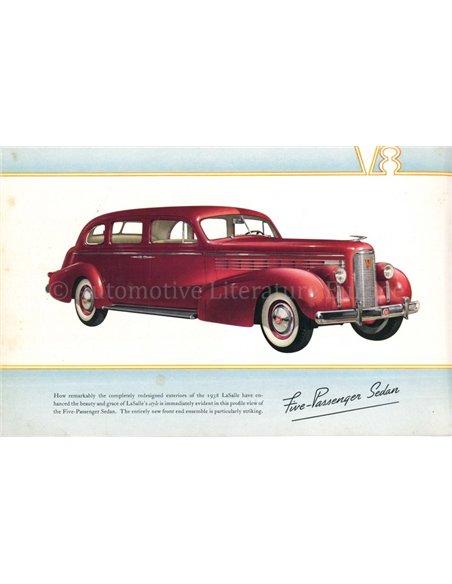 1938 LA SALLE V-8 BROCHURE ENGLISH 