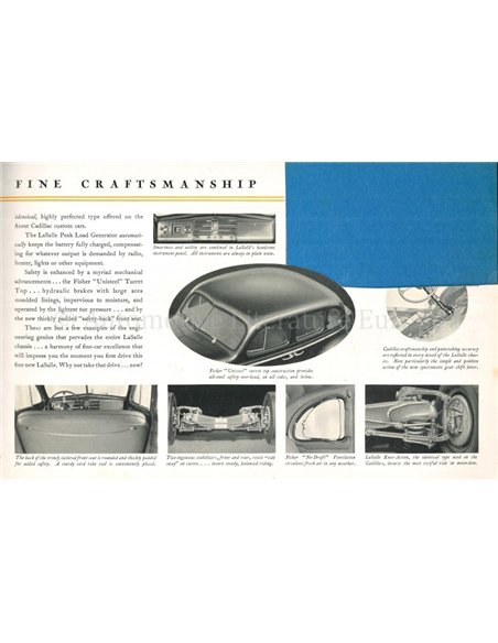 1938 LA SALLE V-8 PROSPEKT ENGLISCH 