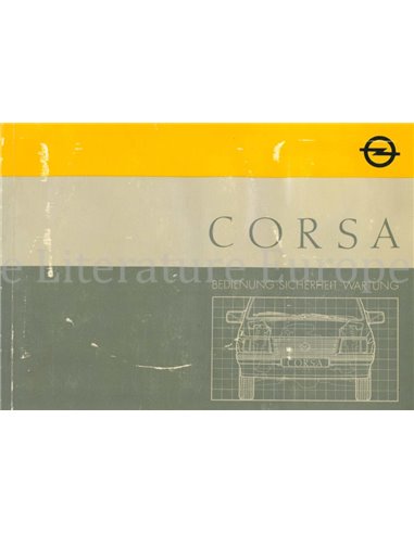 1986 OPEL CORSA BETRIEBSANNLEITUNG DEUTSCH