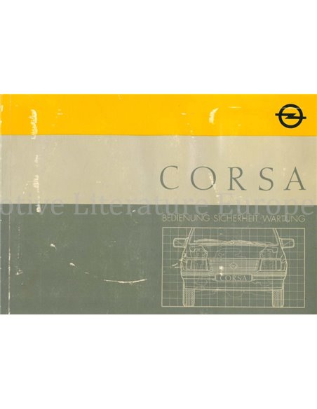 1986 OPEL CORSA INSTRUCTIEBOEKJE DUITS