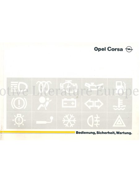 1994 OPEL CORSA B BETRIEBSANNLEITUNG DEUTSCH