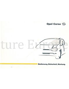 1997 OPEL CORSA B INSTRUCTIEBOEKJE DUITS