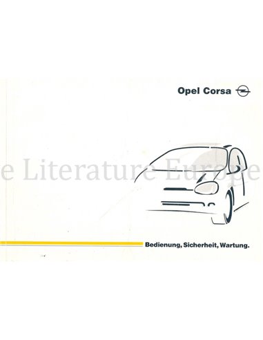 1997 OPEL CORSA B BETRIEBSANNLEITUNG DEUTSCH