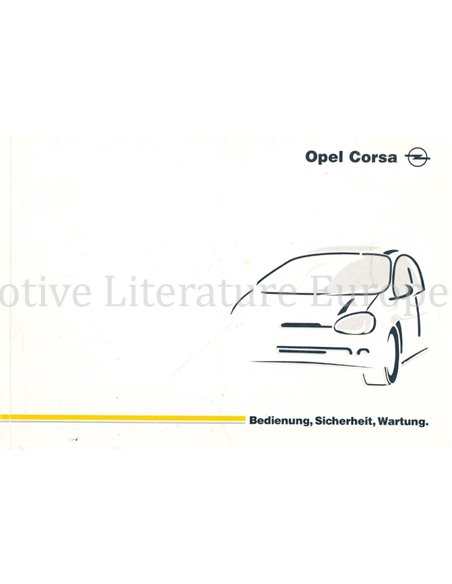 1997 OPEL CORSA B BETRIEBSANNLEITUNG DEUTSCH