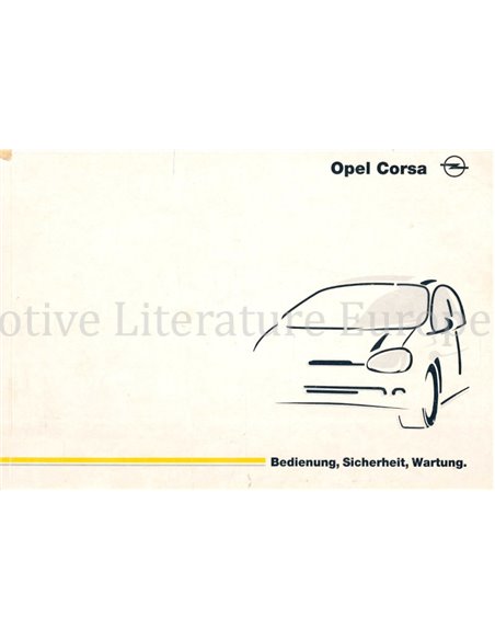 1998 OPEL CORSA B BETRIEBSANNLEITUNG DEUTSCH