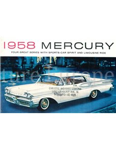 1958 MERCURY PROGRAMM PROSPEKT ENGLISCH