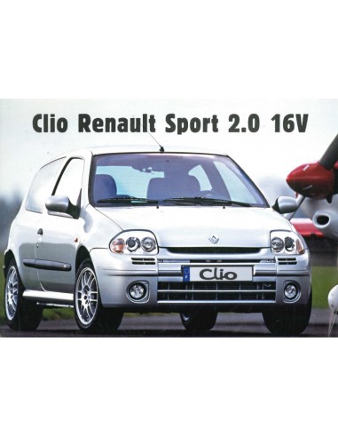 1999 RENAULT CLIO SPORT 2.0 16V LEAFLET DUITS