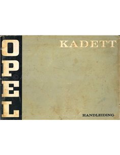 1973 OPEL KADETT OWNERS MANUAL DUTCH