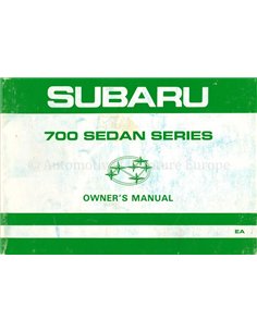 1982 SUBARU 700 SEDAN INSTRUCTIEBOEKJE ENGELS