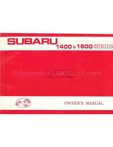 1977 SUBARU 1400 | 1600  OWNERS MANUAL ENGLISH