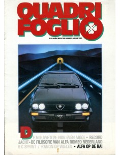 1983 ALFA ROMEO QUADRIFOGLIO MAGAZINE 1 NEDERLANDS
