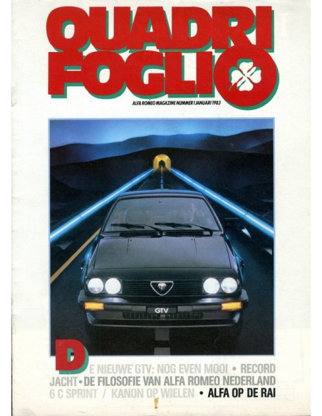 1983 ALFA ROMEO QUADRIFOGLIO MAGAZINE 1 NEDERLANDS