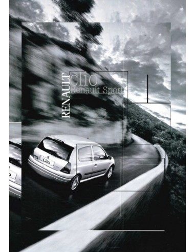 2001 RENAULT CLIO SPORT 2.0 16V PROSPEKT NIEDERLÄNDISCH