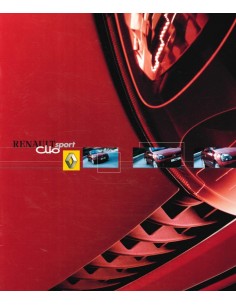 2001 RENAULT CLIO SPORT 2.0 16V BROCHURE NEDERLANDS