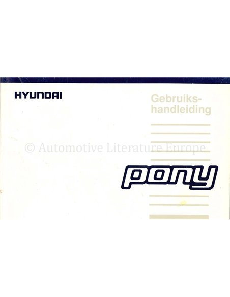 1993 HYUNDAI PONY INSTRUCTIEBOEKJE NEDERLANDS