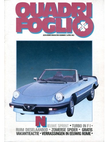 1983 ALFA ROMEO QUADRIFOGLIO MAGAZINE 2 NEDERLANDS